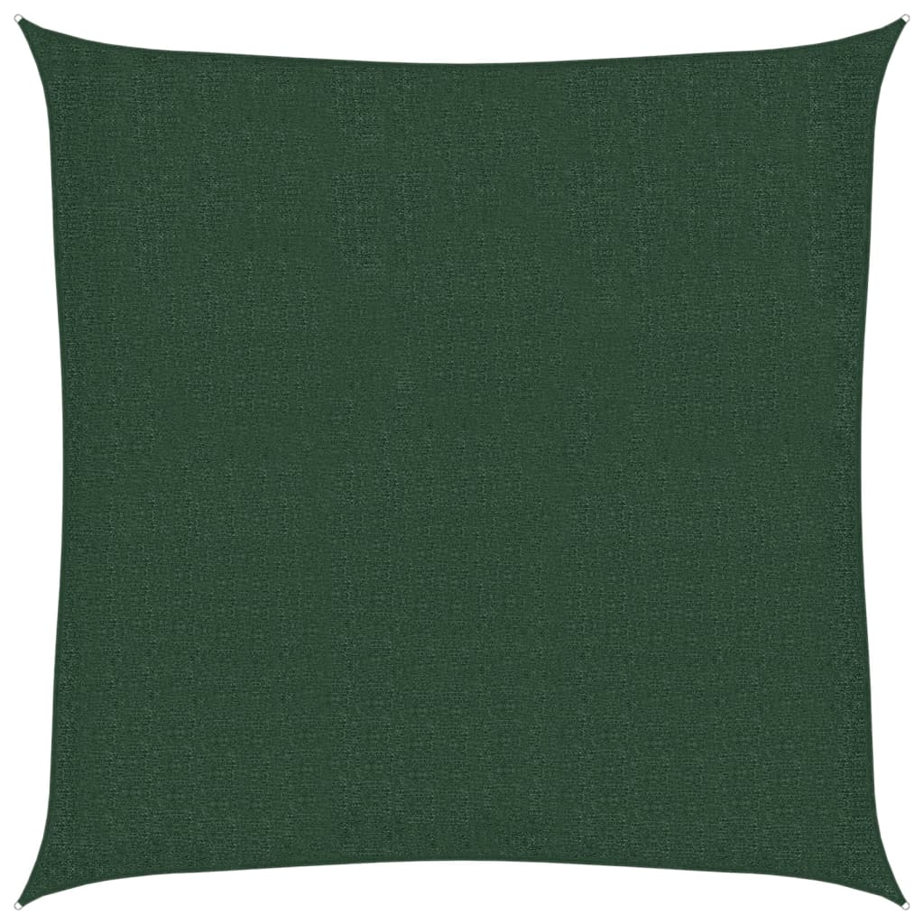 Jedro za zaštitu od sunca 160 g/m² tamnozeleno 3,6 x 3,6 m HDPE
