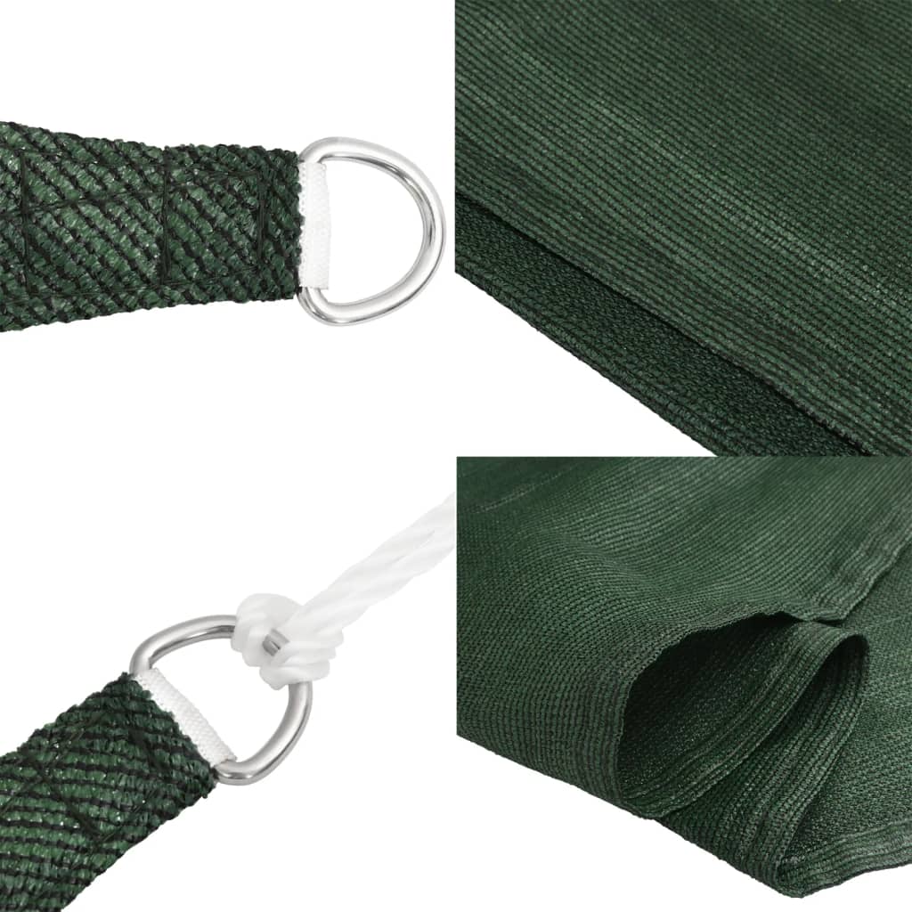 Jedro za zaštitu od sunca 160 g/m² tamnozeleno 4 x 4 x 4 m HDPE