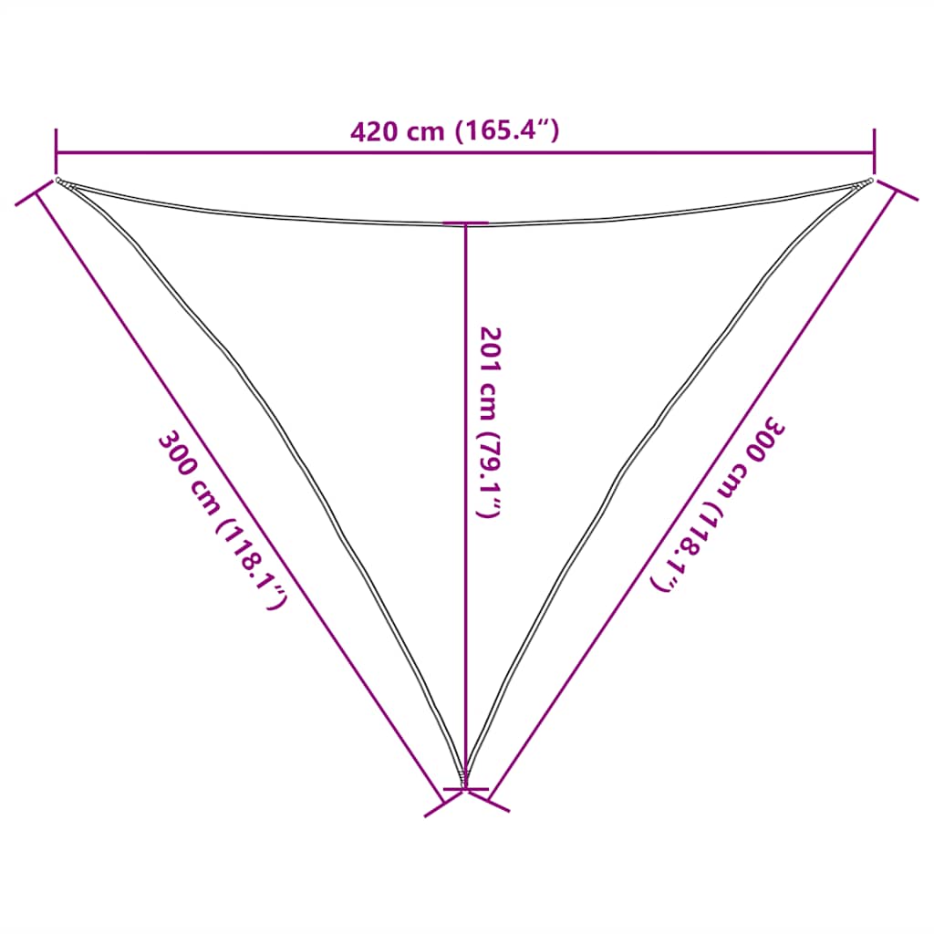 Jedro za zaštitu od sunca 160 g/m² plavo 3 x 3 x 4,2 m HDPE