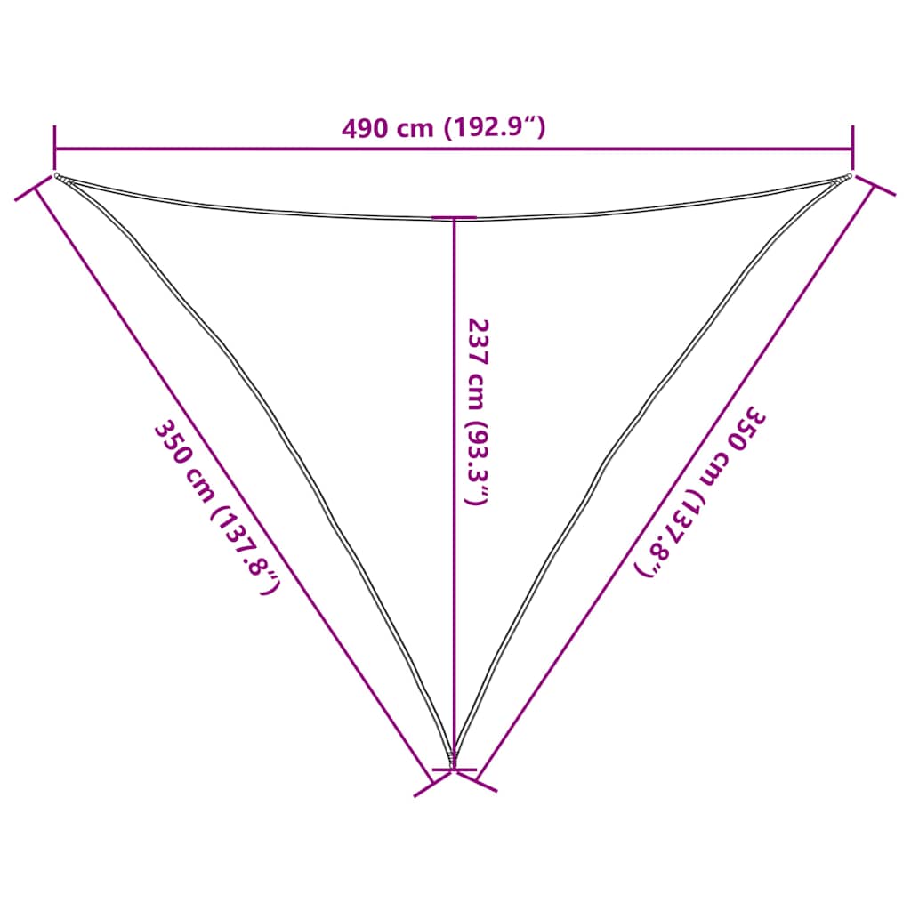 Jedro za zaštitu od sunca 160 g/m² plavo 3,5 x 3,5 x 4,9 m HDPE