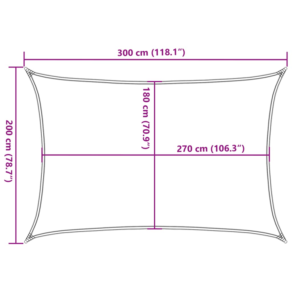 Jedro za zaštitu od sunca 160 g/m² terakota žuto 2x3 m HDPE