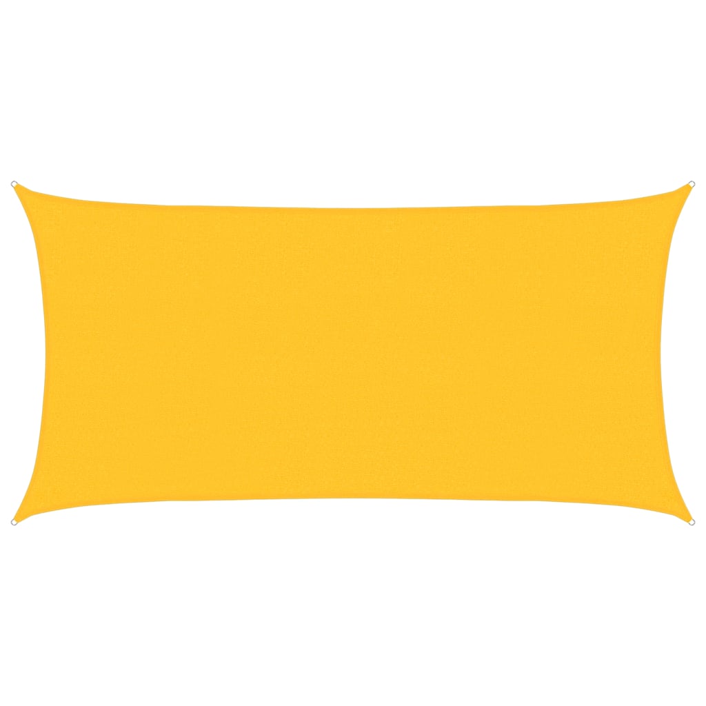 Jedro za zaštitu od sunca 160 g/m² pravokutno žuto HDPE 2x3,5 m
