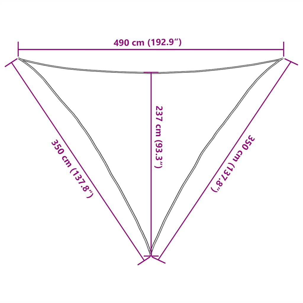 Jedro za zaštitu od sunca 160 g/m² žuto 3,5 x 3,5 x 4,9 m HDPE