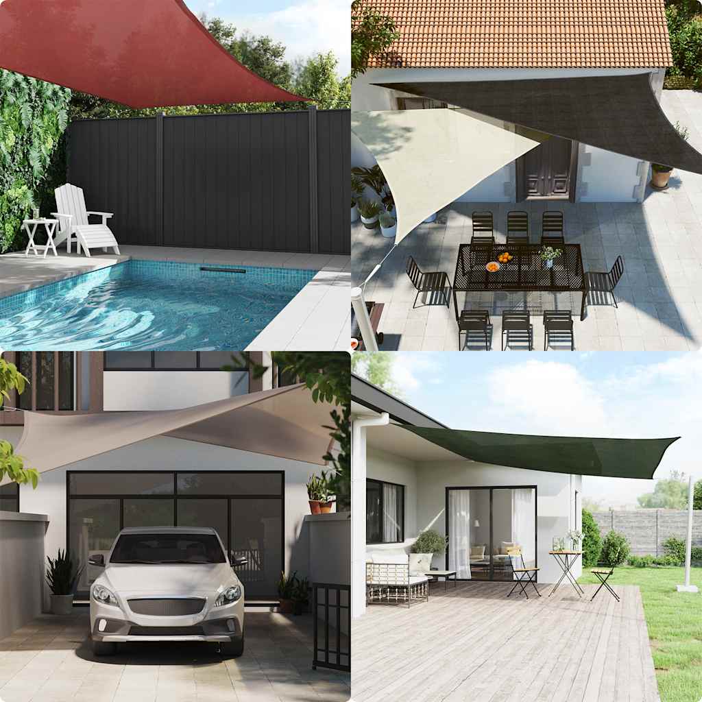 Jedro za zaštitu od sunca 160 g/m² crveno 2 x 2 m HDPE