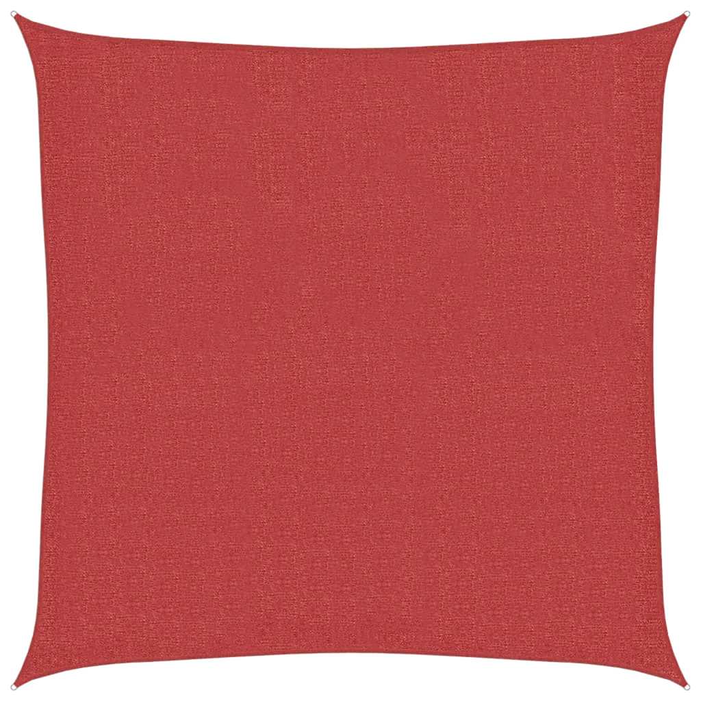 Jedro za zaštitu od sunca 160 g/m² crveno 7 x 7 m HDPE