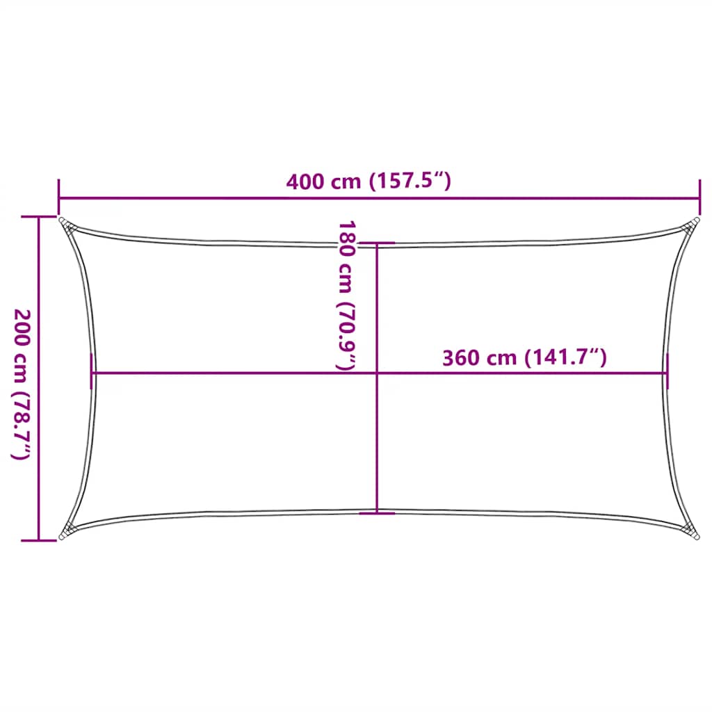 Jedro za zaštitu od sunca 160 g/m² crveno 2 x 4 m HDPE