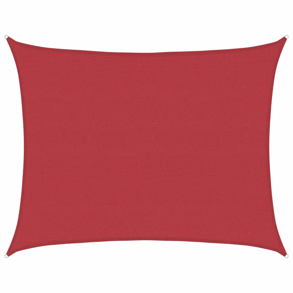 Jedro za zaštitu od sunca 160 g/m² crveno 6 x 8 m HDPE