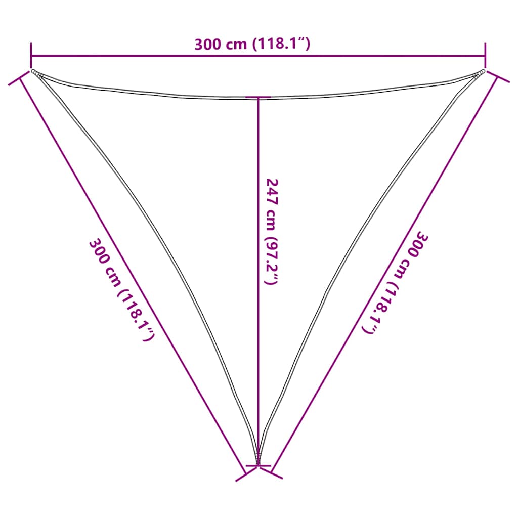 Jedro za zaštitu od sunca 160 g/m² crveno 3 x 3 x 3 m HDPE