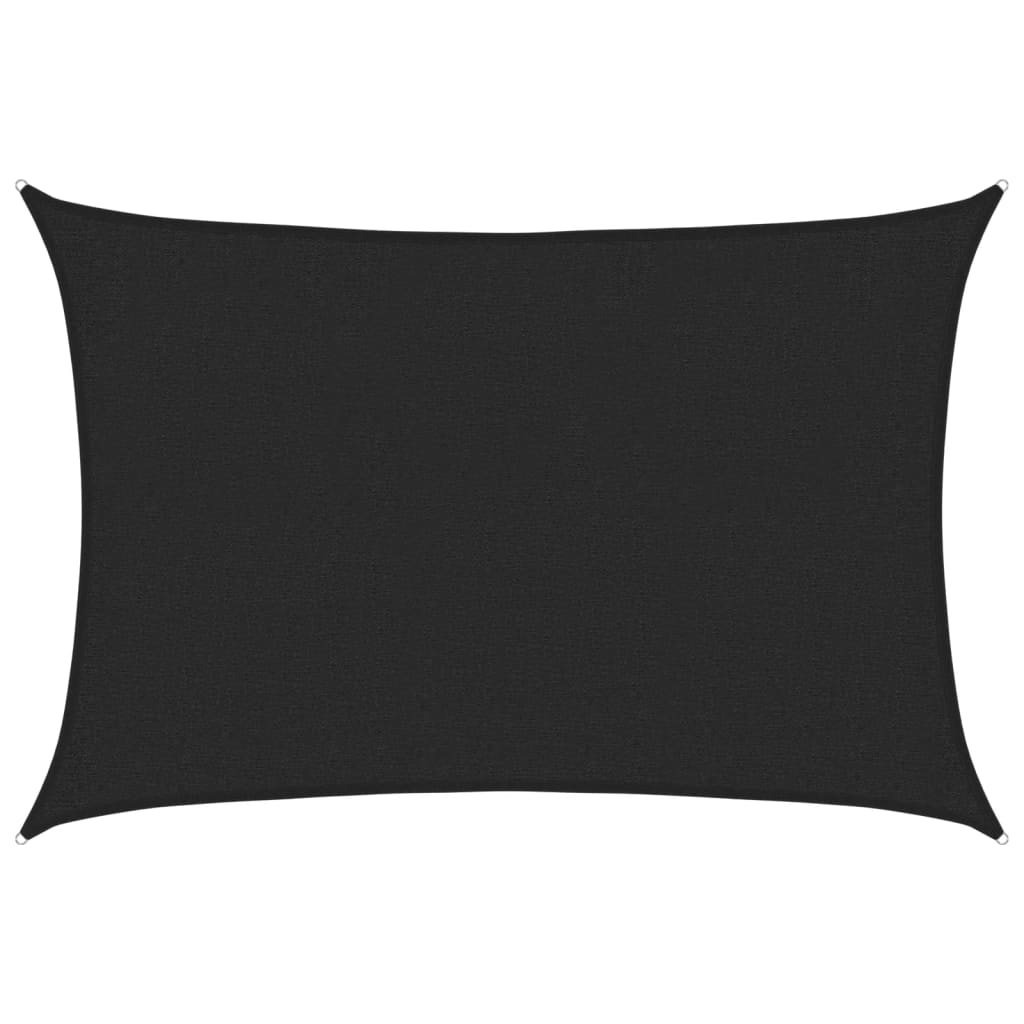 Jedro za zaštitu od sunca 160 g/m² crno 2 x 3 m HDPE