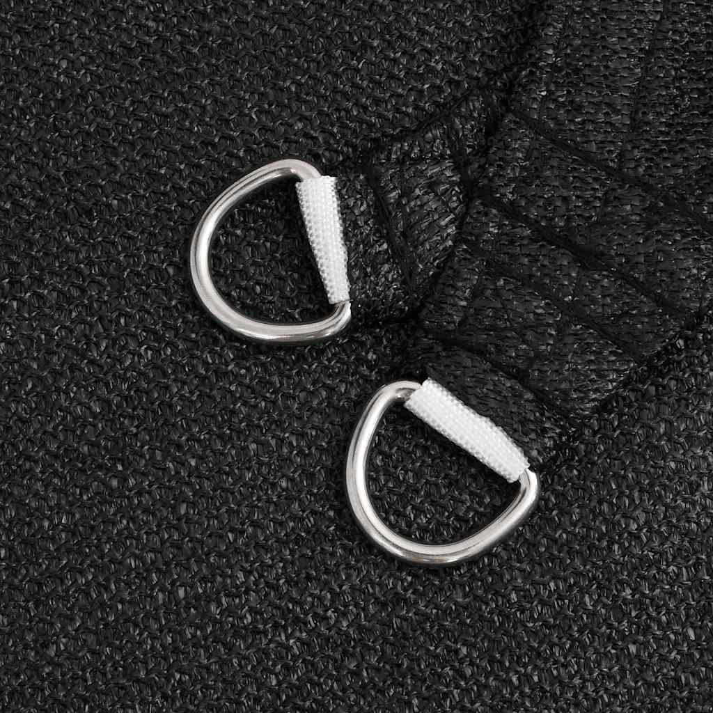 Jedro za zaštitu od sunca 160 g/m² crno 3 x 3 x 4,2 m HDPE