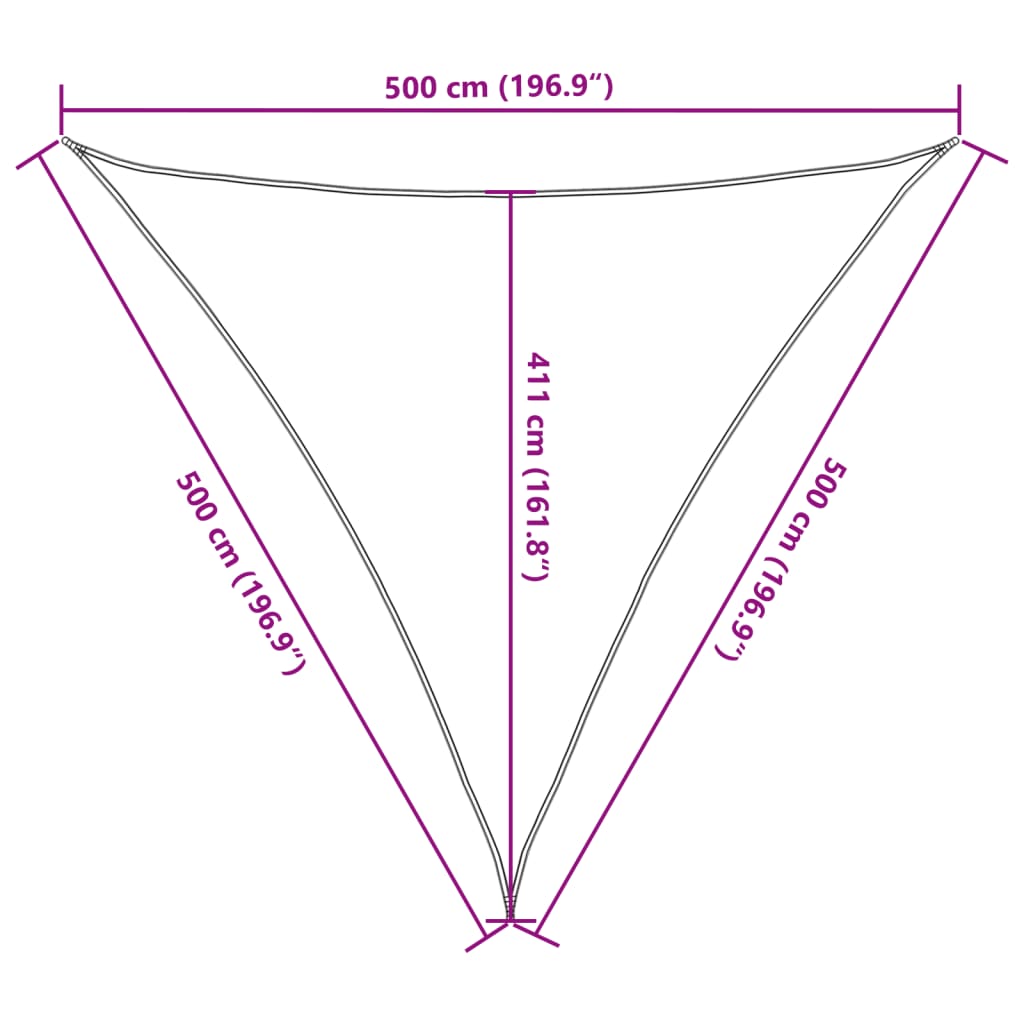 Jedro za zaštitu od sunca 160 g/m² crno 5 x 5 x 5 m HDPE