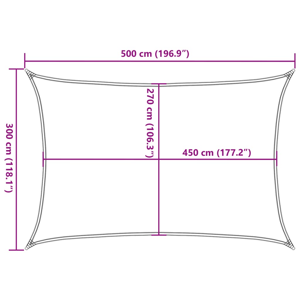 Jedro za zaštitu od sunca 160 g/m² smeđe 3 x 5 m HDPE