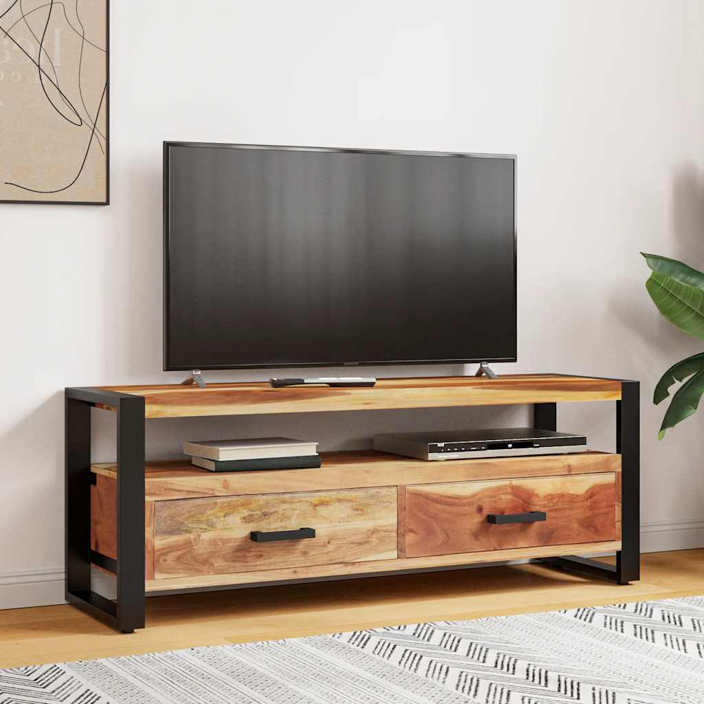 TV ormarić 120x35x45 cm od masivnog drva s premazom boje meda