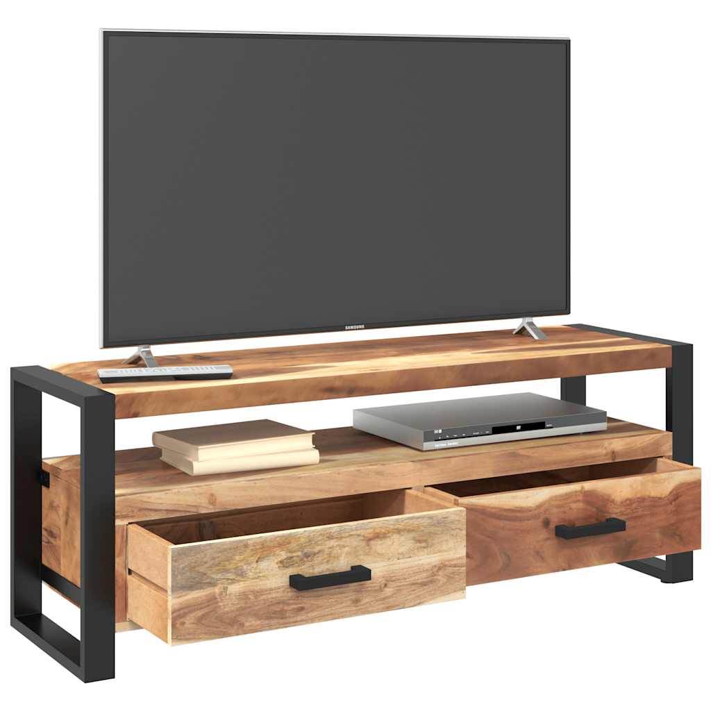TV ormarić 120x35x45 cm od masivnog drva s premazom boje meda