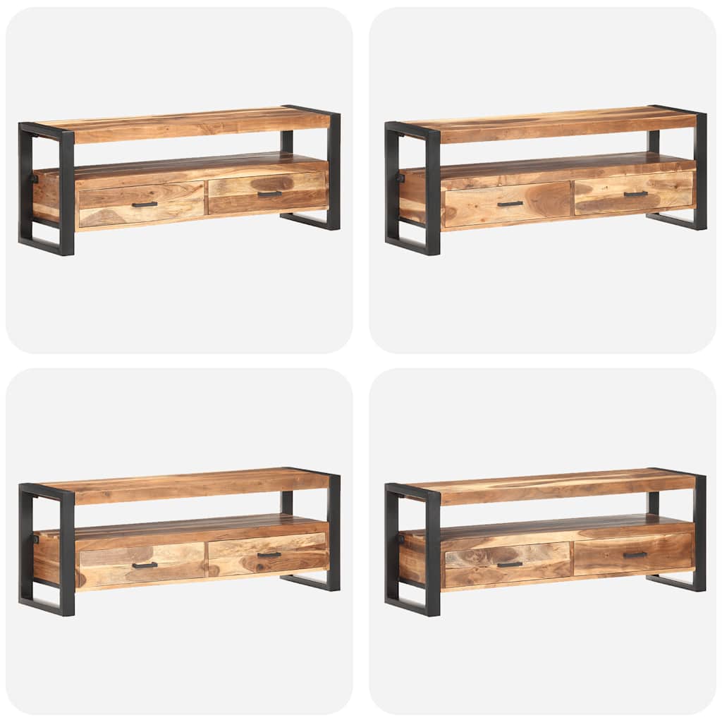 TV ormarić 120x35x45 cm od masivnog drva s premazom boje meda