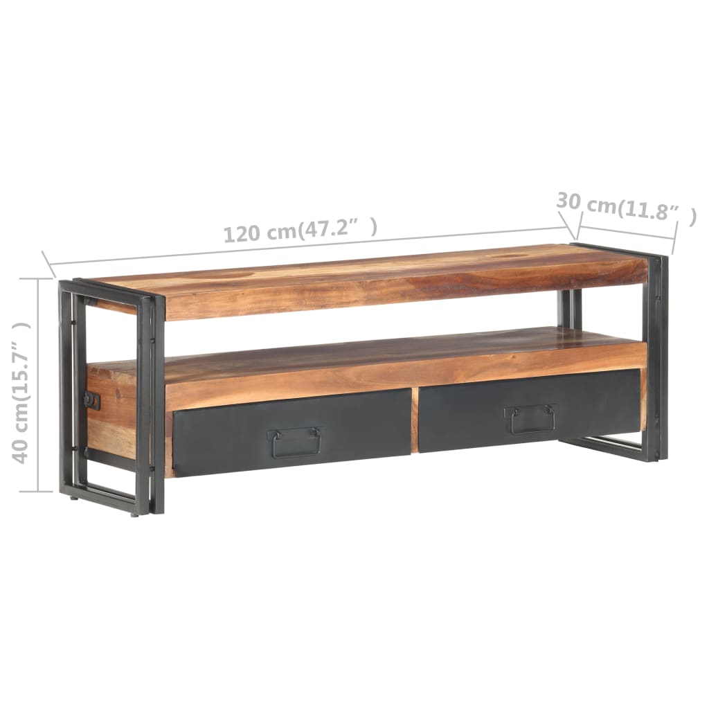 TV ormarić 120 x 30 x 40 cm od masivnog drva