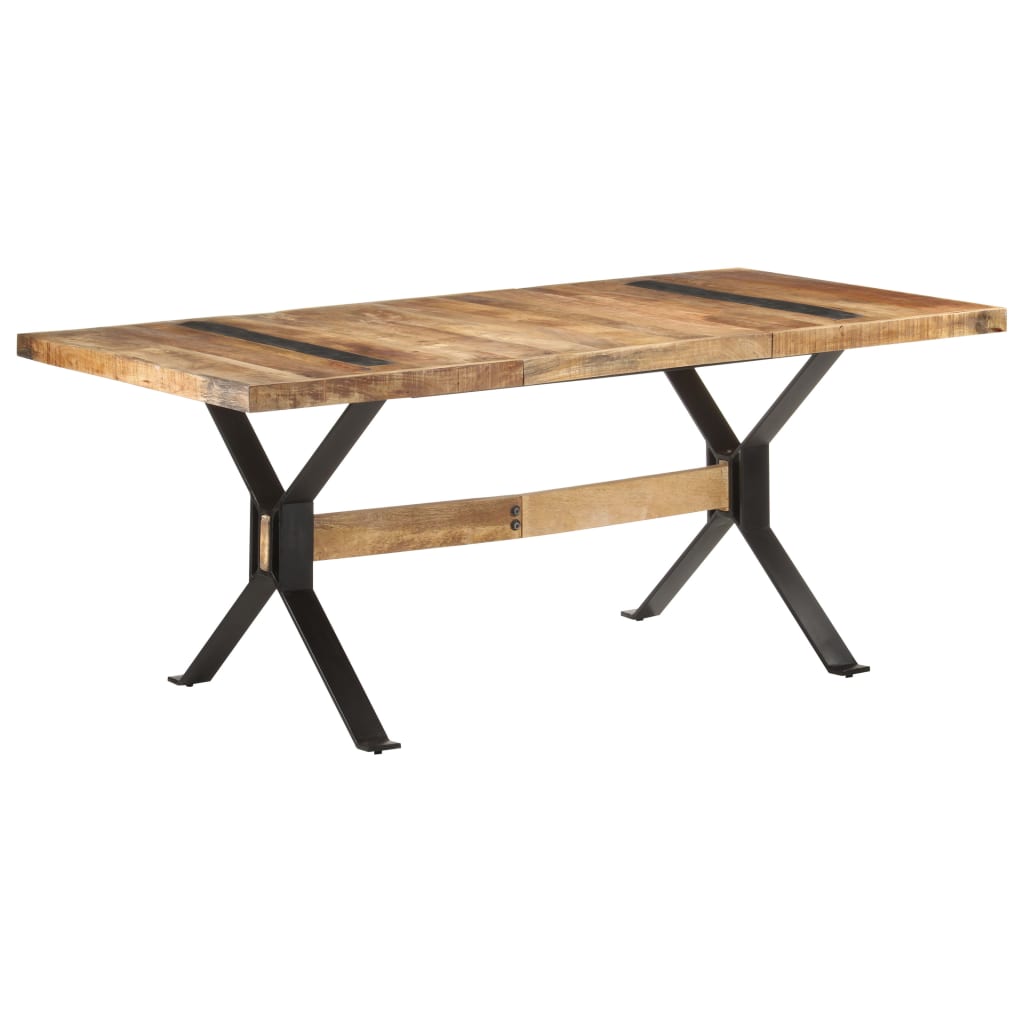 Blagovaonski stol 180 x 90 x 76 cm od grubog drva manga
