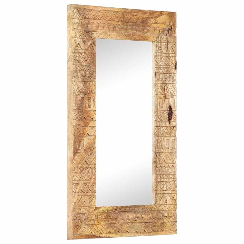 Ručno izrezbareno ogledalo 80 x 50 x 2,5 cm masivno drvo manga