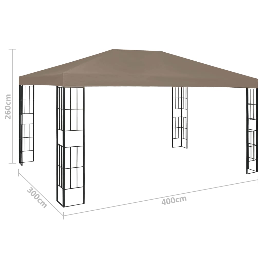 Sjenica 4 x 3 m smeđe-siva