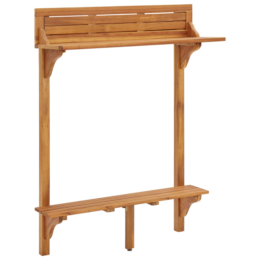 Balkonski barski stol 90x37x122,5 cm masivno bagremovo drvo