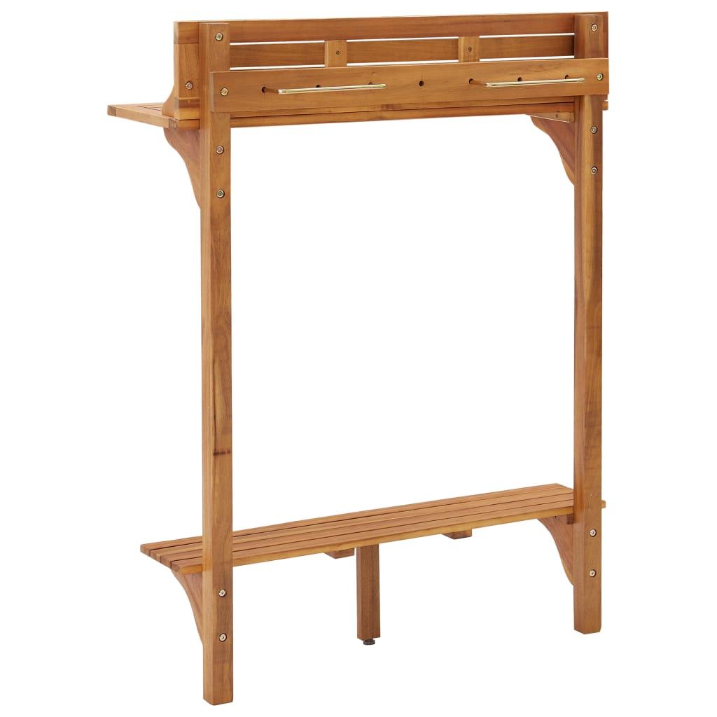Balkonski barski stol 90x37x122,5 cm masivno bagremovo drvo