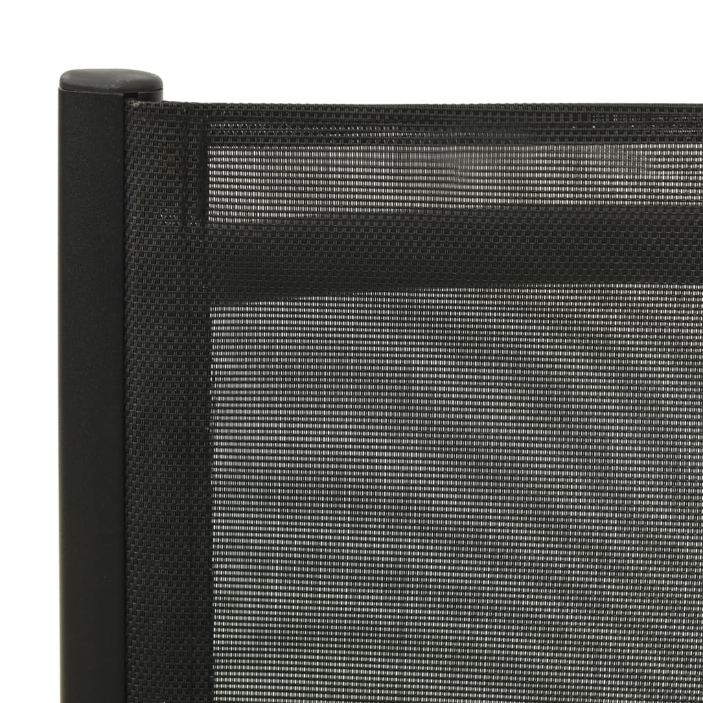 Sklopive vrtne stolice 2 kom od tekstilena i aluminija crne