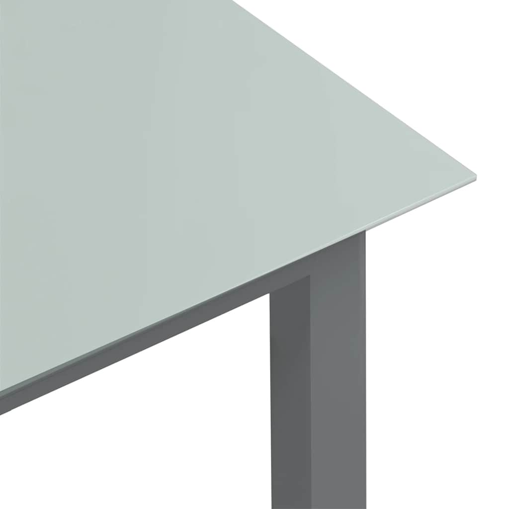 Vrtni stol svjetlosivi 150 x 90 x 74 cm od aluminija i stakla