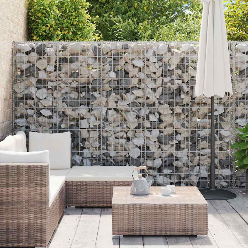 Gabionski zid s poklopcima od pocinčanog čelika 900x30x200 cm