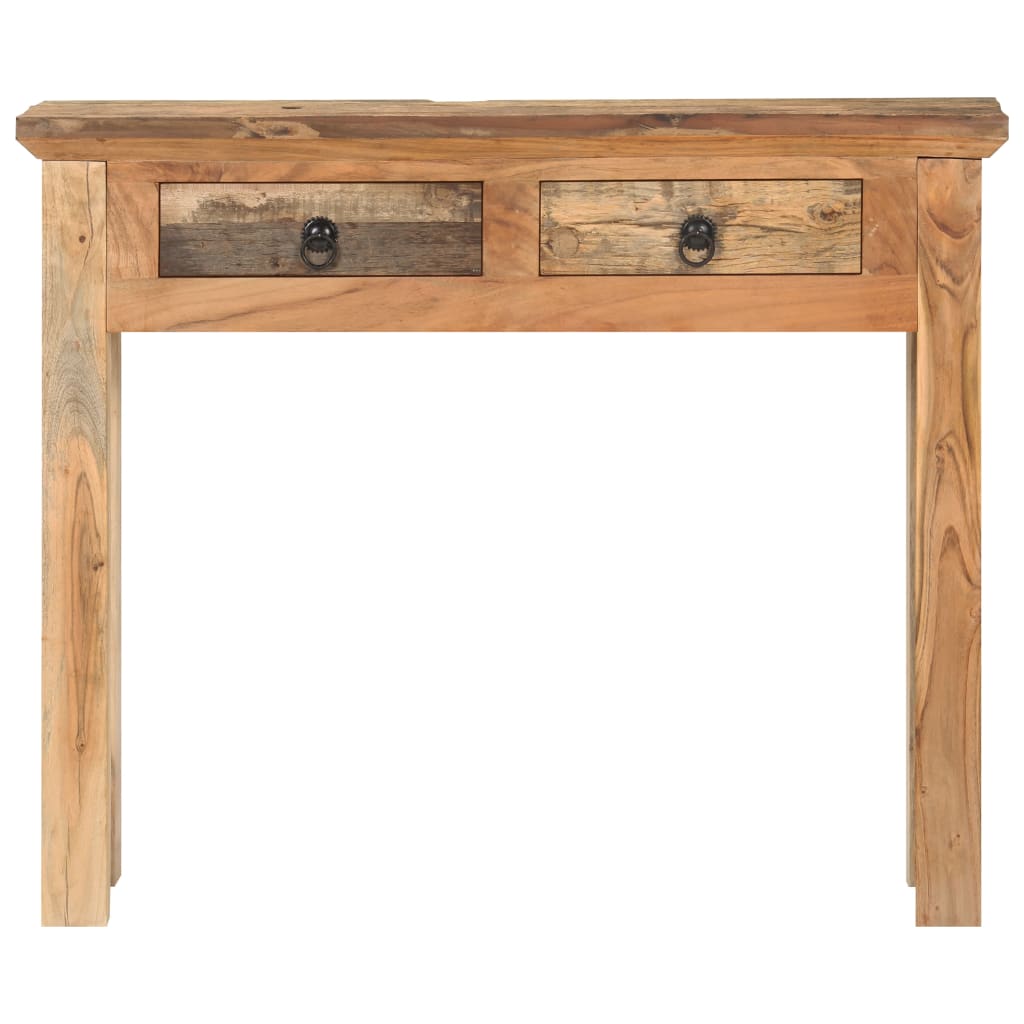 Konzolni stol 90,5x30x75 cm masivno bagremovo i obnovljeno drvo