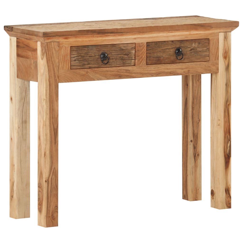 Konzolni stol 90,5x30x75 cm masivno bagremovo i obnovljeno drvo