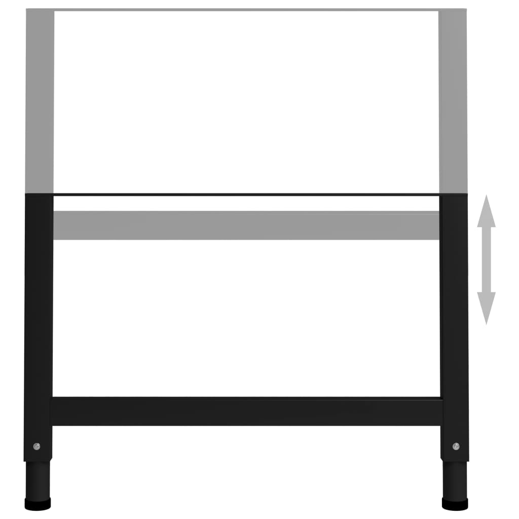 Okviri za radni stol 2 kom metalni 85 x (69 - 95,5) cm crni
