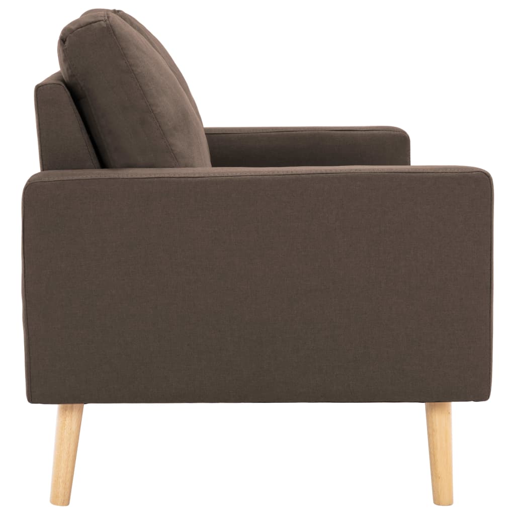2-dijelni set sofa od tkanine smeđi