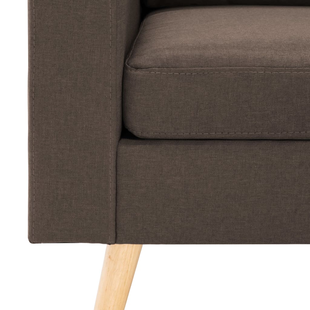 2-dijelni set sofa od tkanine smeđi