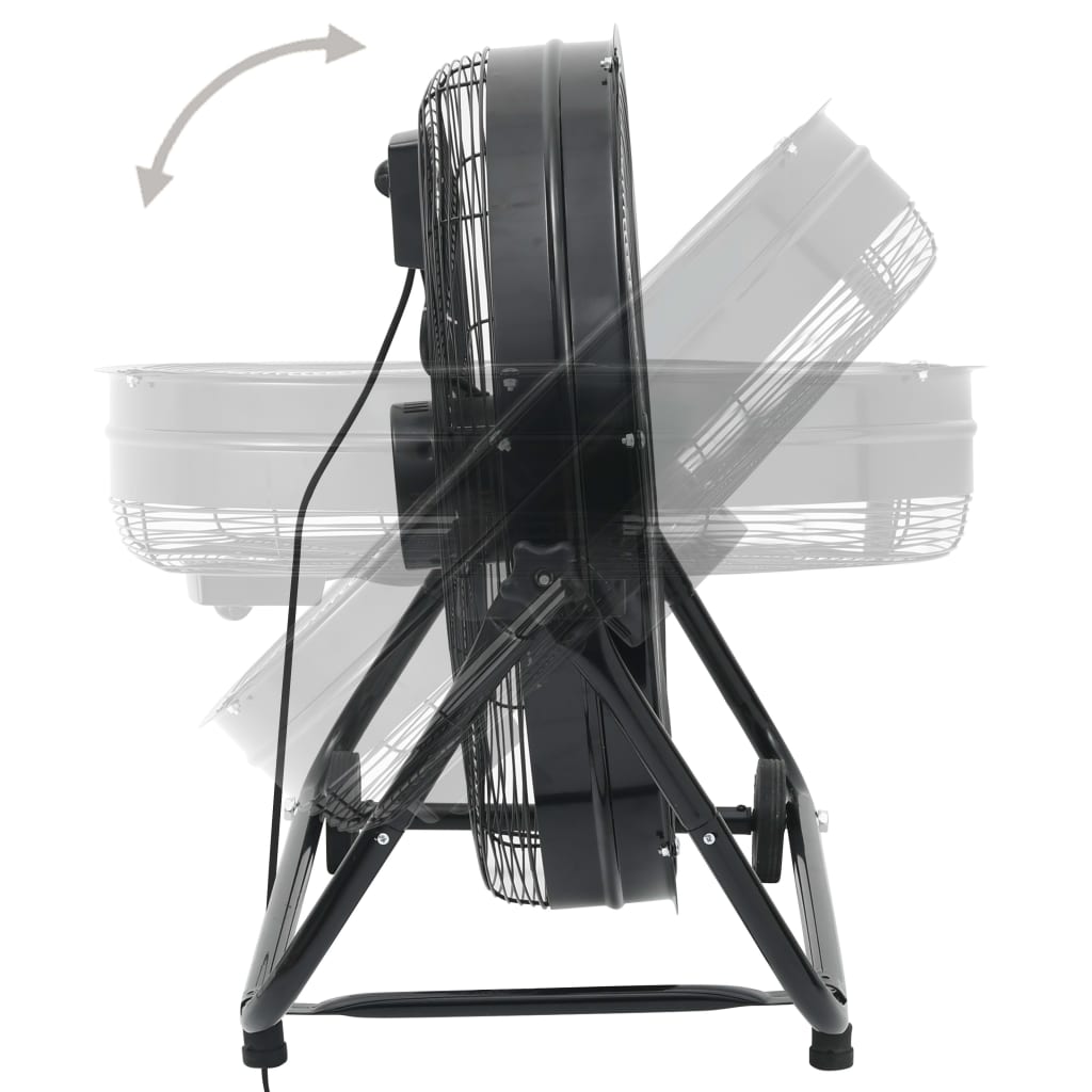 Industrijski ventilator s bubnjem 60 cm 172,5 W crni