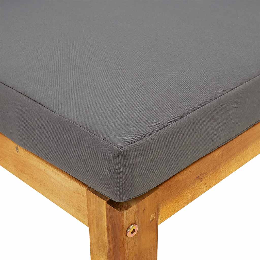 Modularna srednja sofa i tamnosivi jastuci masivno drvo bagrema