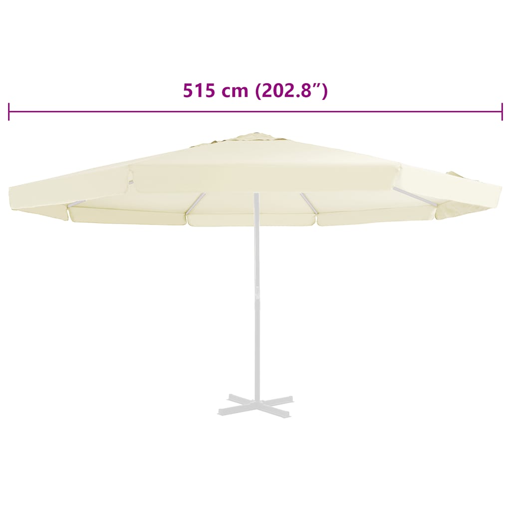 Zamjenska tkanina za vrtni suncobran 515 cm boja pijeska