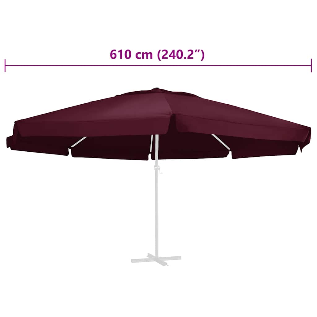Zamjenska tkanina za vrtni suncobran bordo 610 cm