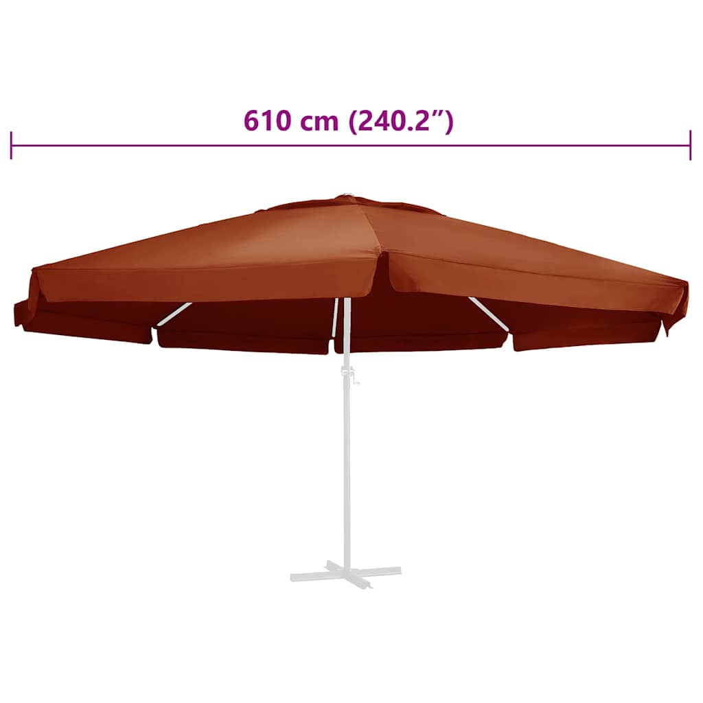 Zamjenska tkanina za vrtni suncobran boja cigle 610 cm