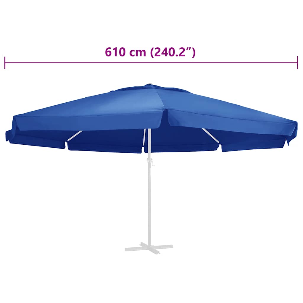 Zamjenska tkanina za vrtni suncobran azurno plava 610 cm