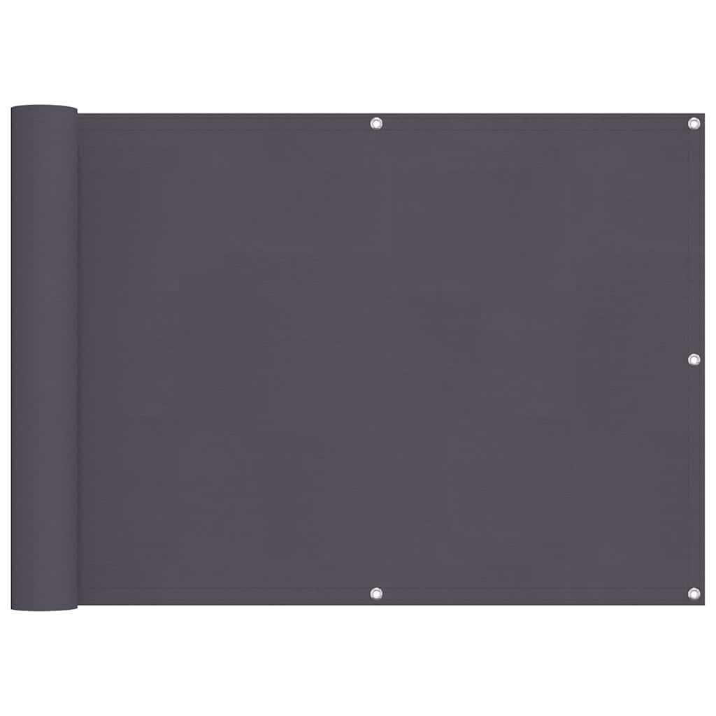 Balkonski zastor antracit 75 x 300 cm od tkanine Oxford