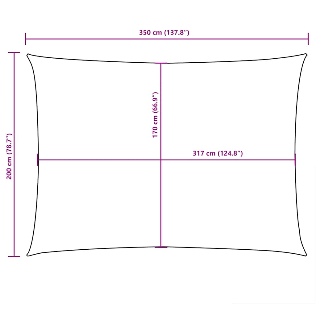 Jedro protiv sunca od tkanine Oxford pravokutno 2 x 3,5 m bež