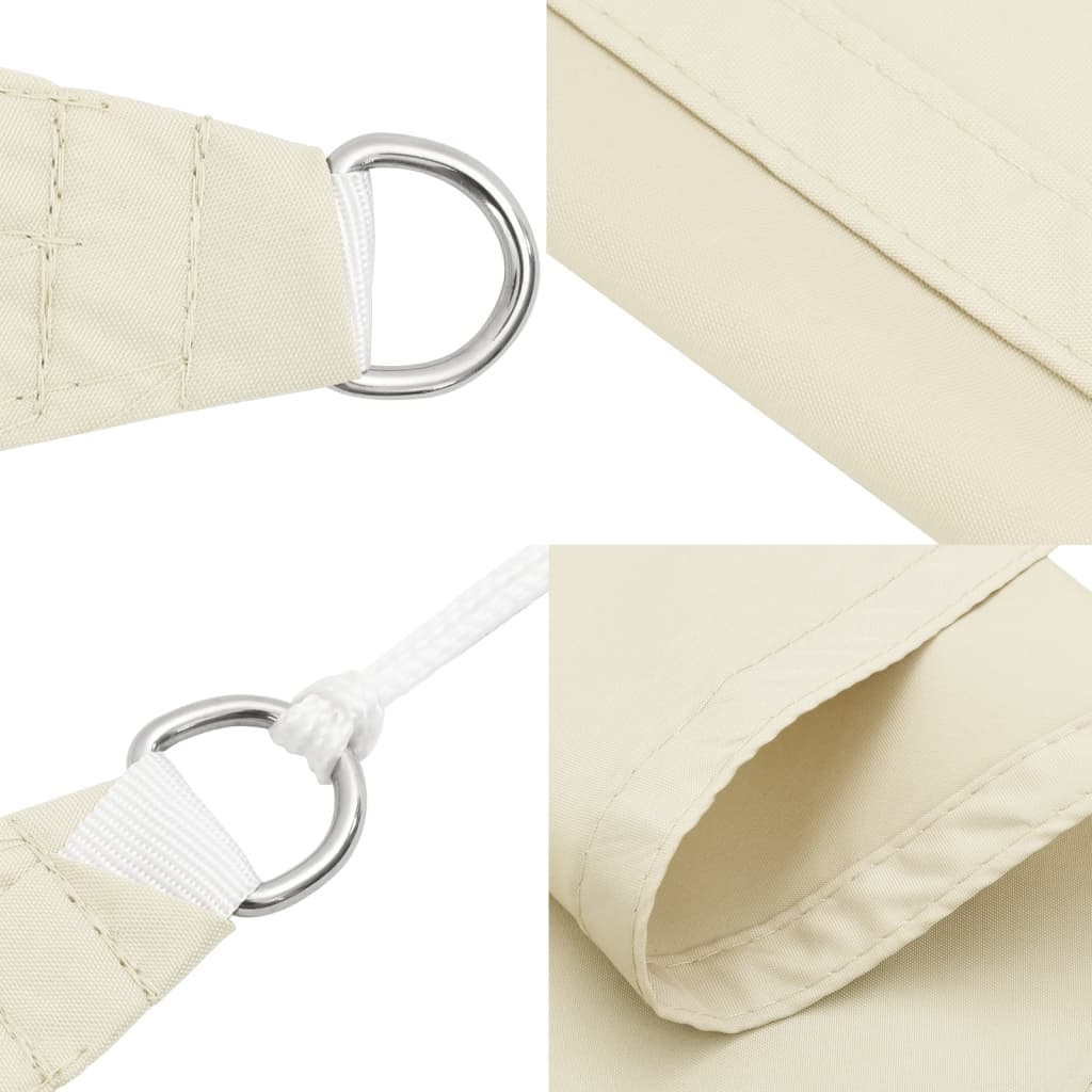 Jedro protiv sunca od tkanine Oxford trokutasto 3x4x4 m krem