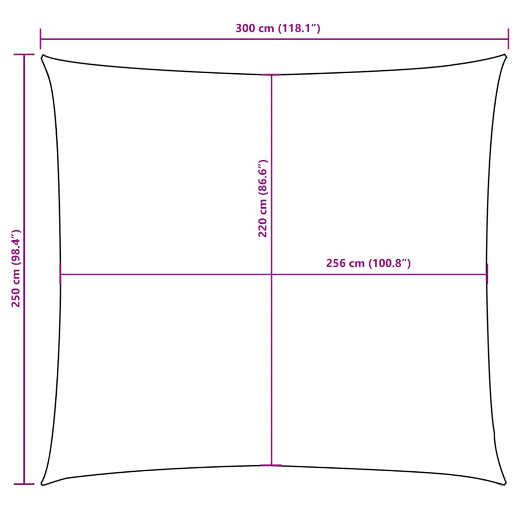 Jedro protiv sunca od tkanine Oxford pravokutno 2,5x3 m bijelo
