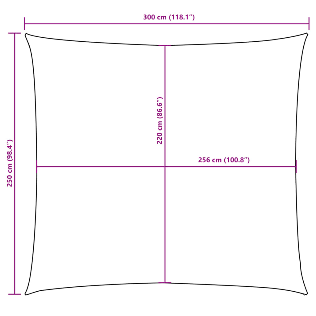 Jedro protiv sunca od tkanine pravokutno 2,5 x 3 m terakota