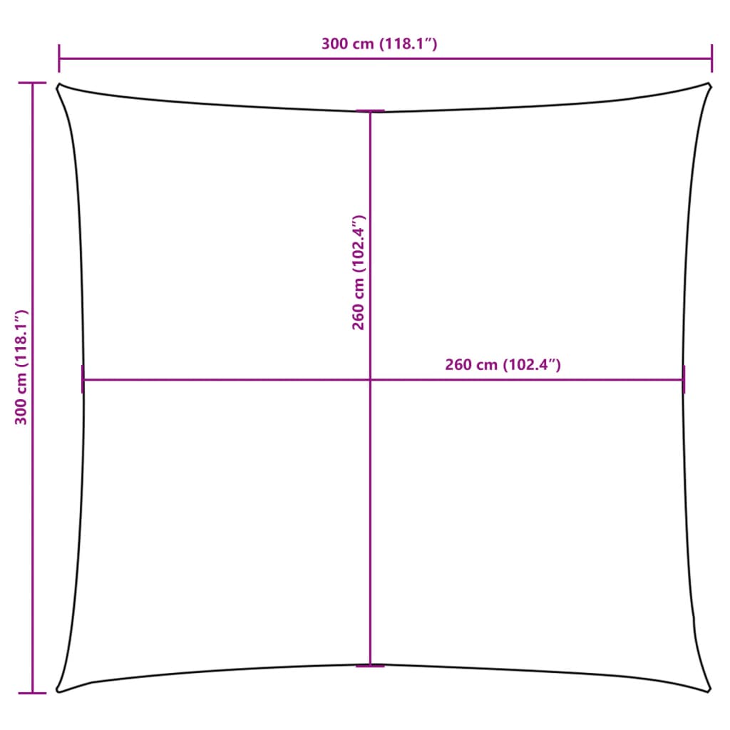 Jedro protiv sunca od tkanine četvrtasto 3 x 3 m tamnozeleno