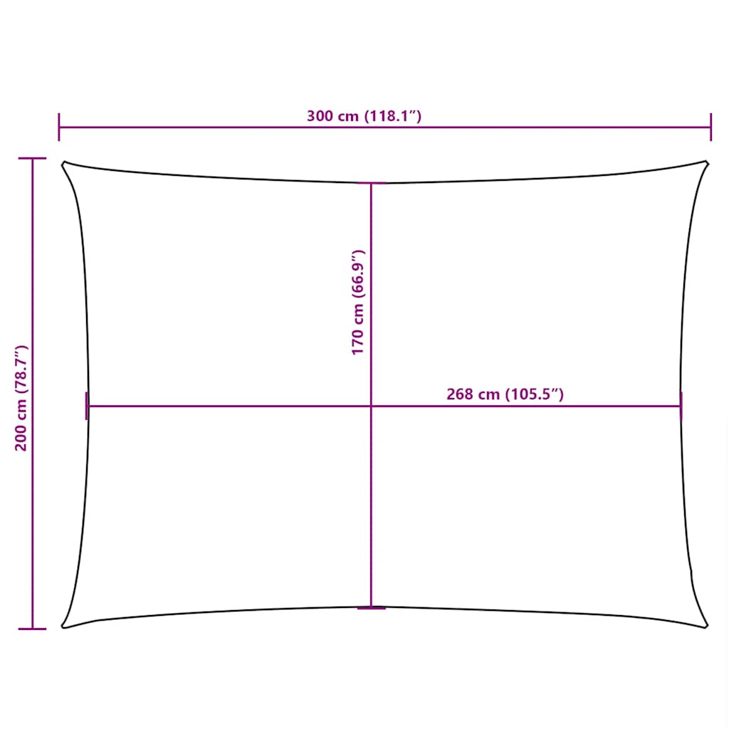 Jedro protiv sunca od tkanine Oxford pravokutno 2 x 3 m plavo