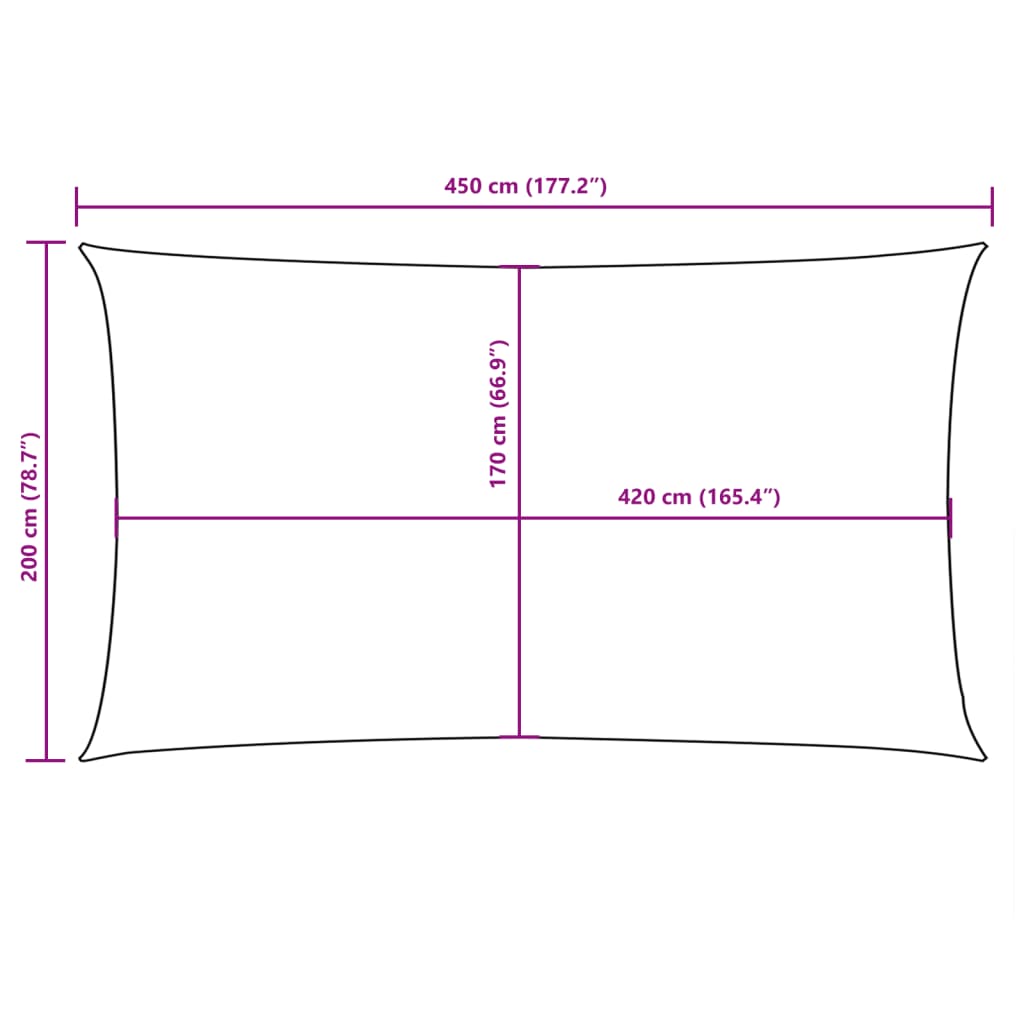 Jedro protiv sunca od tkanine Oxford pravokutno 2 x 4,5 m plavo
