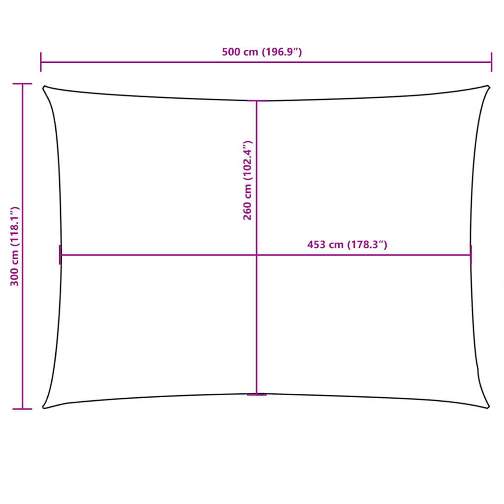 Jedro protiv sunca od tkanine Oxford pravokutno 3 x 5 m plavo