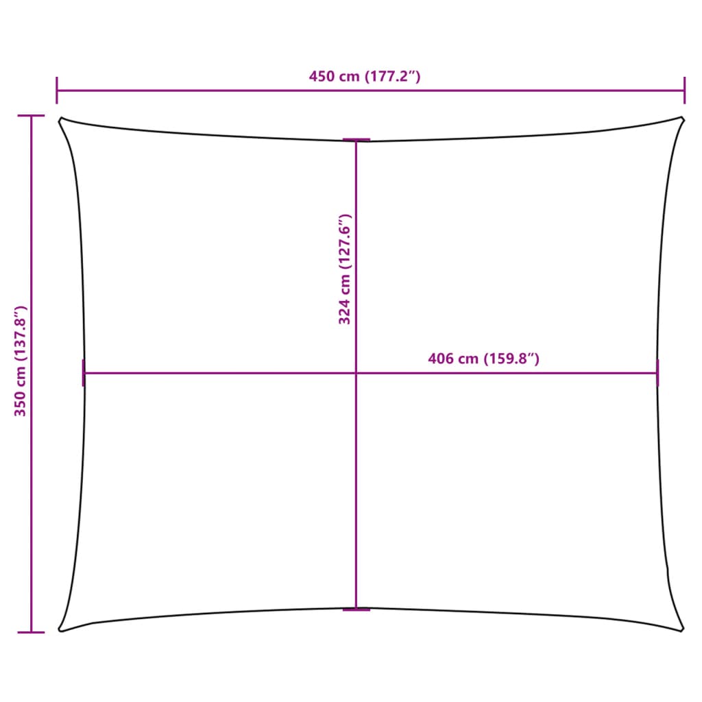 Jedro protiv sunca od tkanine Oxford pravokutno 3,5x4,5 m crno