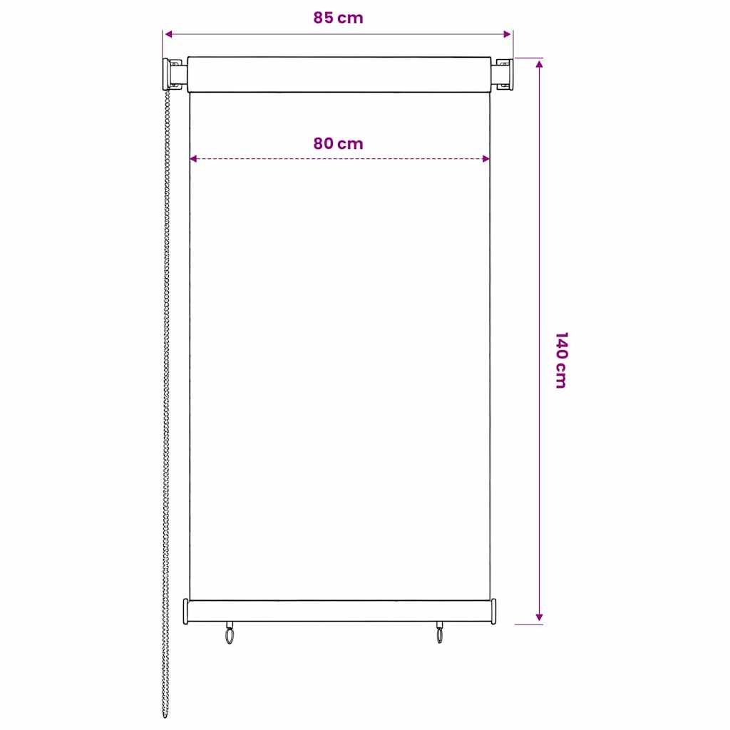 Vanjska rolo zavjesa 85 (Š) x 140 (V) cm tamnozelena HDPE